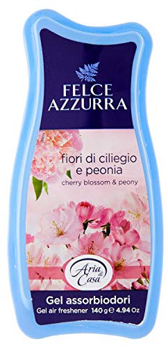 Felce Azzurra - Gel Assorbiodori Ciliegio e Peonia, Profumatore per Ambienti Piccoli, Armadio, Cassetti Assorbi Odori, Deodorante Ambiente dal Profumo Duraturo, Profumatore Ambiente, Profumatori 140gr