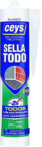 Ceys - Silicona Sellatodo multiusos - Secado xpress - Protección antimoho - Blanco - 280 G