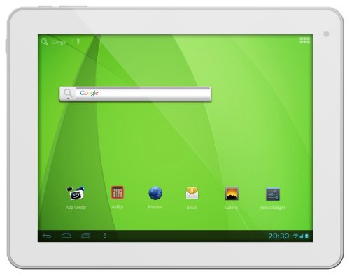 Odys Noon Pro 24,6 cm (9,7 Zoll) Tablet-PC (Rockchip Quad Core Prozessor (CPU 4 x1,6GHz), 1GB RAM, 16GB HDD, HDMI, WLAN, Android 4.2.x, IPS Display, Bluetooth, OTA) weiß/Alu