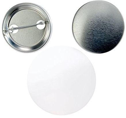 Buttonrohlinge 38mm (100 Stück) für mit Sicherheitsnadel für IBP-Schollenberger Buttonmaschinen