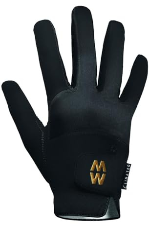 Macwet Men's & Women's 1 Pair Short Climatec Sports Gloves 8 Black