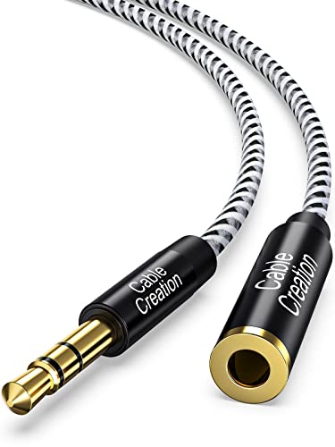 3.5mm Audio Extension Cable, CableCreation 3.5mm Male to Female Stereo Audio Cable with Gold Plated Connector, 1.5Feet