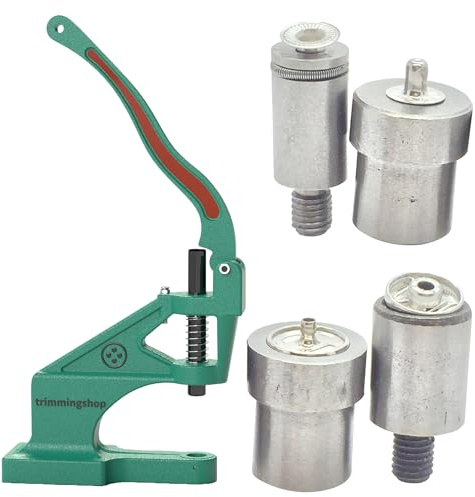 Trimming Shop 15mm S Spring Press Studs Dies with Green Machine Hand Press