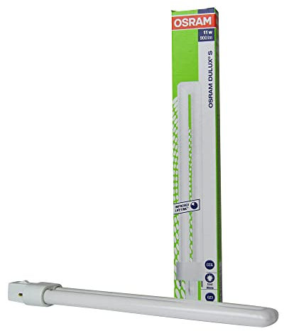 Osram DULUX S 11 W/900 Lampada Fluorescente Compatta, Bianco Neutro, 4000 Kelvin, compact fluorescent light (cfl), g23, tubolare