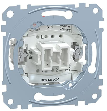 Schneider Electric Merten MEG3616-0000 Ausschalter und Wechselschalter-Einsatz 16 A - AC 250 V - Steckklemmen, Unterputz zum Einbau von Schaltern & Steckdosen, Made in Germany