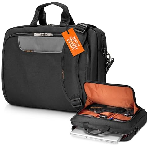 Everki Advance valigetta per laptop 18,4 – valigetta business per donna e uomo, ideale per viaggio, borsa messenger robusta – Nero (EKB407NCH18)