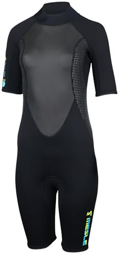 Mesle Monoshort Allure, Neopren Shorty Damen, schwarz-Aqua