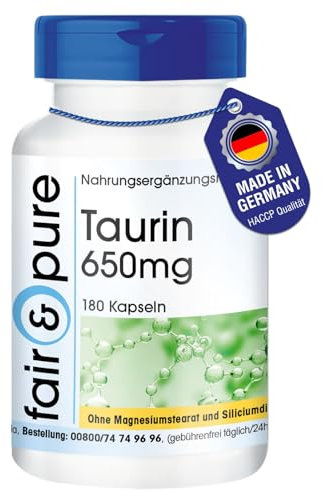 Fair & Pure® - Taurine 650mg - végan - 180 gélules