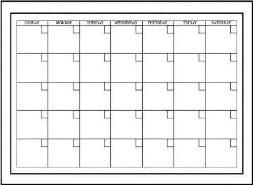 WallPops WPE94575 Medium Monthly Calendar, White & Off-White