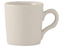 Tuxton China TRE-028 Espresso Cup, 2-3/4 oz., 2-1/8 Diameter x 2-1/4H, Microwave and Dishwasher Safe, Oven Proof, Fully Vitrified, Ceramic, DuraTux, Reno/Nevada, American White/Eggshell, Pack of 36