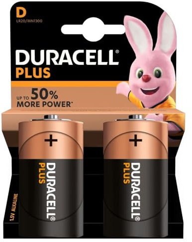 Duracell MN1300 LR20 - Batterie Alcaline Tipo D Torcia, Voltaggio 1.5 V, confezione da 20 pezzi (10 blister da 2 pezzi)