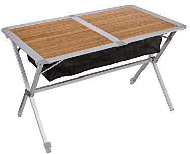 BERGER Nera Klapptisch 115 x 75 cm | Klappbarer Campingtisch mit rollbarer Tischplatte | Wetterfester Gartentisch Höhenverstellbar | Camping Tisch Outdoor Esstisch für Balkon Terrasse & Garten