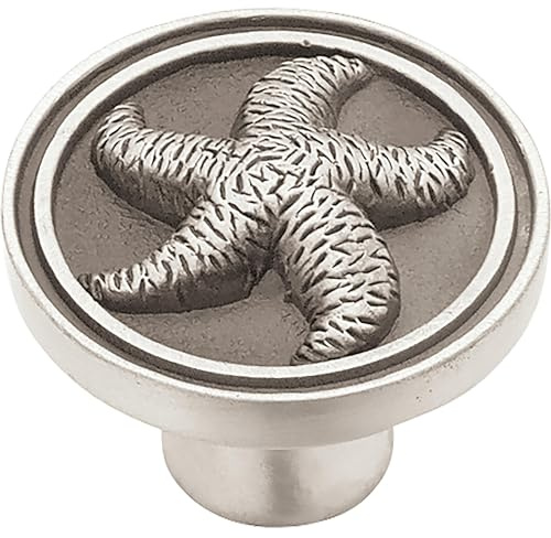 Franklin Brass 5 Pack Brushed Pewter Cabinet Knobs 1-7/16 inch (37mm) Kitchen Cabinet Handles and Drawer Knobs for Cupboards, Dressers, Furniture, Bathroom Vanity | Seaside Cottage