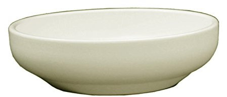 Hentschke Keramik Brunnenschale/Pflanzschale/Wasserschale Ø 38 x 12 cm, Elfenbein, 039.038.49 ohne Bodenloch