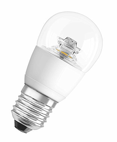 OSRAM STAR LED bombilla, forma esférica, base E27, t5,8W Equivalente 40W, 220-240V, claro, blanco cálido 2700K, Paquete de 1 pieza [Clasificación de energía A]