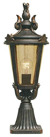Elstead Lighting Wegleuchte Außenleuchte Sockelleuchte H 56 cm Bronze Gartenlampe Stahl