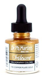 Dr. Ph. Martin's Tintenflasche, Kupferplatte, goldfarben, 29,6 ml (1 Stück)
