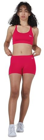 Sportkind Mädchen & Damen Kurze Sport Shorts, Turnhose, Gymnastikhose, Laufshorts, atmungsaktiv, pink, Gr. M