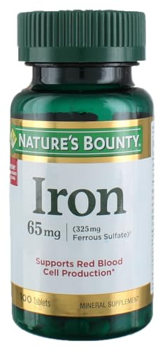 Ferrous SULF TB 65milligram NBY Pack of 3 100ct each