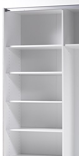 Stella Trading 4er Set Einlegeboden Kleiderschrank Weiß - passend zum Schwebetürenschrank ALADIN - 26 x 60 x 15 cm (B/H/T)