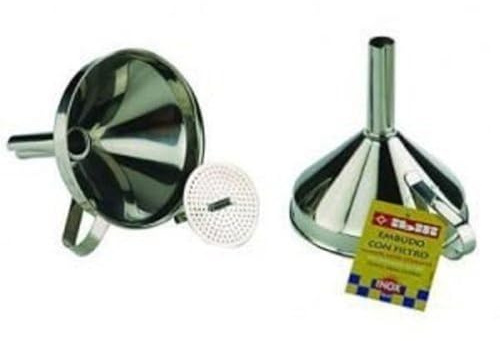 Ibili 763800 - Embudo con filtro Inox 10 cm