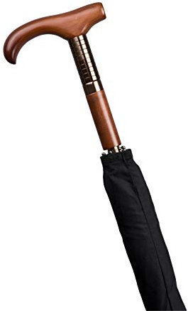 Stock-Fachmann Stockschirm Regenschirm Mit Fritzgriff Farbe Schwarz Länge Einstellbar