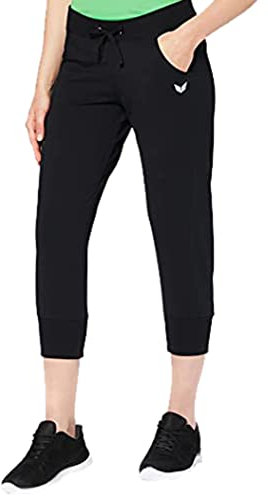 Erima Damen 3/4 Sweathose mit Bündchen (210200), schwarz, 42
