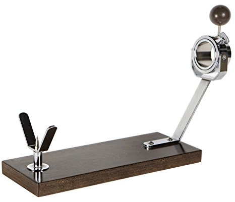 Rotary Brown Beechwood Ham Stand Buarfe Short Board - Spanish Jamonero Ham Holder