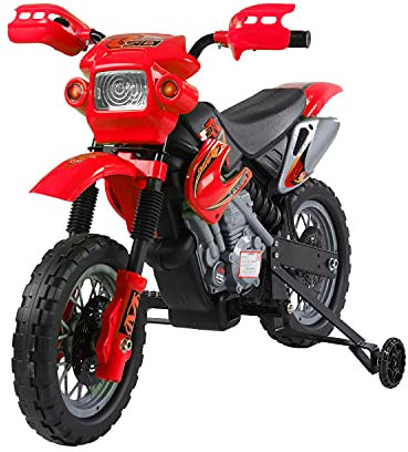 HOMCOM 6V Kids Child Electric Motorbike Ride on Motorcycle Scooter Children Toy Gift for 3-6 Years (Red)