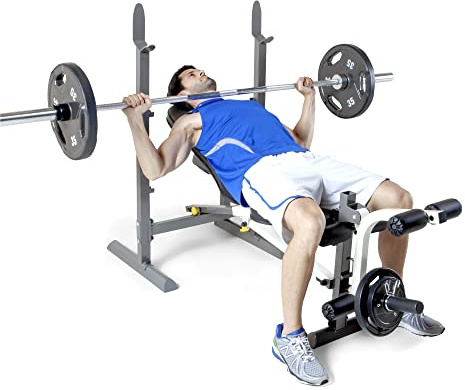 Marcy Folding Standard Weight Bench – Easy Storage MWB-20100, Incline