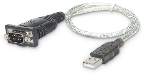 IC Intracom Manhattan - Adaptador USB a puerto serie (cable de 45 cm, RS-232), gris