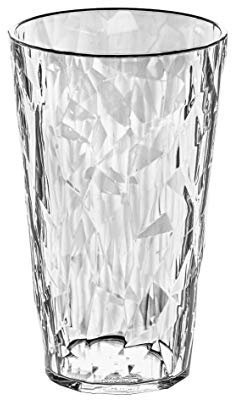 Koziol 3578535 Crystal 2.0 Verre Plastique Transparent 6,8 x 6,8 x 12,1 cm 400 ml Taille Grand