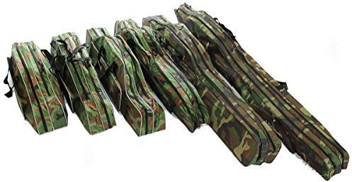 KANANA Angeltasche Rutentasche Rutenfutteral Angelkoffer Anglertasche Tasche (tasche2fach), Länge:120cm