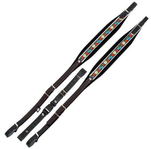 Alpenklang Accordion Straps Edelweiss/Black For 4-Row Accordions