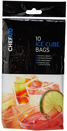 Chef Aid Ice Cube Bags, Pack of 1 Freezable Bages to create Ice Cubes to demand, Black