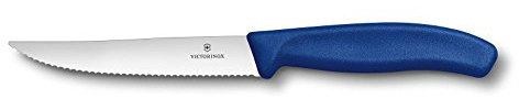 Victorinox Couteau Steak/Pizza Gourmet SWISSCLASSIC Lame 12CM Manche Couleur - Bleu