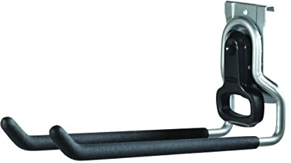 Rubbermaid FastTrack Rail Garage Organization Multi-Purpose Hook 50 lbs Capacity Satin Nickel Wall Mounted Storage System Direct Mount into FastTrack Garage Rail for Home/Garage Organization