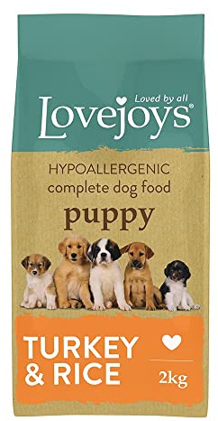 Lovejoys Hypoallergenic Puppy Food Dry - Complete Wheat Free Dog Food Sensitive Stomach & Gastrointestinal Dog Biscuits - Turkey and Rice 2kg
