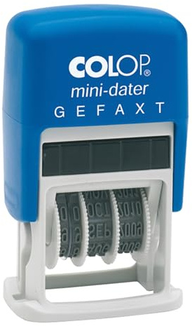 Colop 105207 datumstämpel S160 med text faxt med tvåfärgad avtryck
