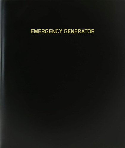 BookFactory Emergency Generator Log Book/Journal/Logbook - 120 Page, 8.5''x11'', Black Hardbound (XLog-120-7CS-A-L-Black(Emergency Generator Log Book))