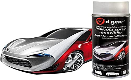D-Gear 1250818 Vernice-Removibile Spray, 400ml, Argento Metallizzato