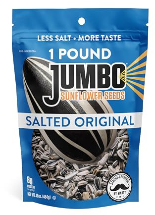 JUMBO SUNFLOWER SEEDS, Original, 16-Ounce (Pack of 6)