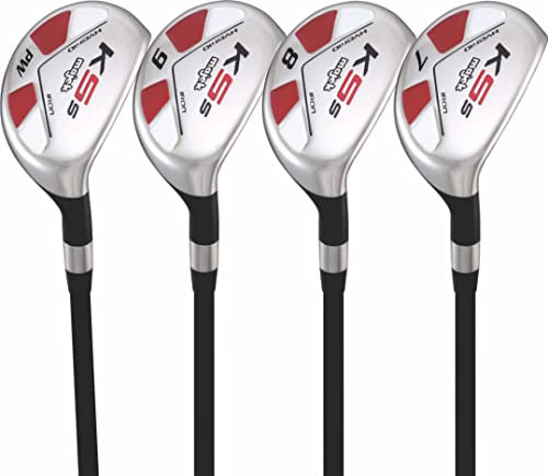 Majek Herren Golf alle Hybrid komplett teilweise Set, Die beinhaltet: # 7, 8, 9, PW Senior Flex Rechtshänder NEU Rescue Utility A Flex Club