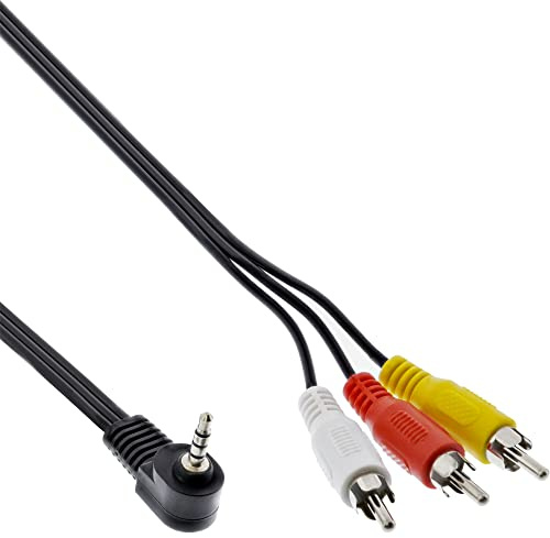 InLine 89600 Audio/Video Kabel, 3,5mm 4pol Stecker auf 3x Cinch für Digitalkamcorder, 1,5m