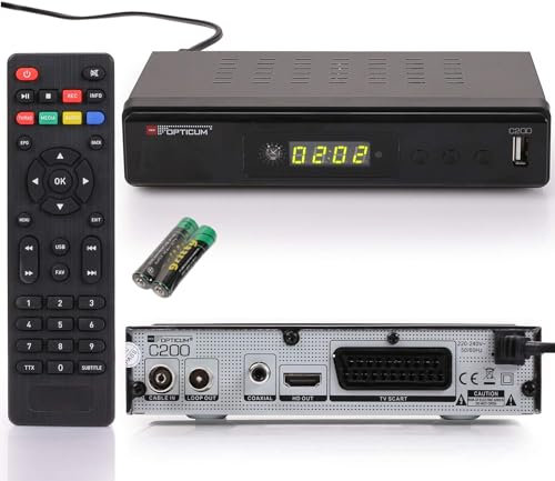 Opticum C200 PVR HDTV Kabelreceiver (PVR Ready, HDMI, Full HD, USB, EPG, SCART) schwarz