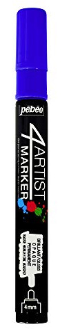 Pebeo 4Artist Marker, Oil Paint Marker, 4 mm - Deep Blue