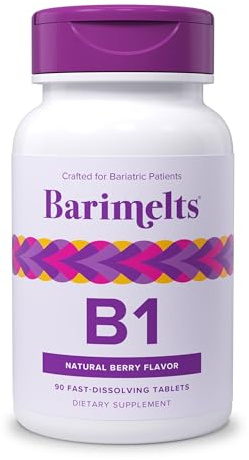 BariMelts Vitamin B1, 90 Fast-Dissolving Tablets (3-Month Supply), Sugar-Free Bariatric Vitamins for Women, Natural Berry Flavor​