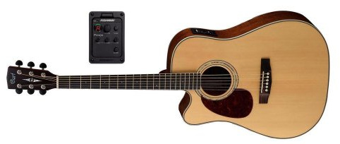 CORT MR710FLH-NS Dreadnought Cutaway Elektro-Akustische Gitarre für Lefthander