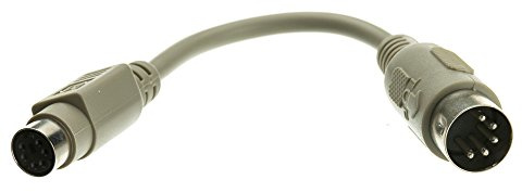 CableWholesale PS/2 to at Keyboard Adapter, MiniDin6 (PS/2) Female to Din5 (at) Male, 6 inch