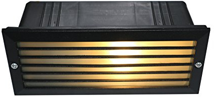 BRILLRAYDO 7W LED Outdoor Recessed Wall Steps Stage Light Lamp Fixture+ Junction Box Warm White